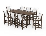 Coastal 9-Piece Bar Set with Trestle Legs