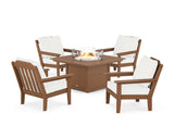 Cottage 5-Piece Deep Seating Set with Fire Pit Table