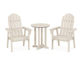 Vineyard Adirondack 3-Piece Round Bistro Dining Set