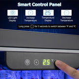 Costway Compact Refrigerator Stainless Steel Door Adjustable Thermostat 27365841 New