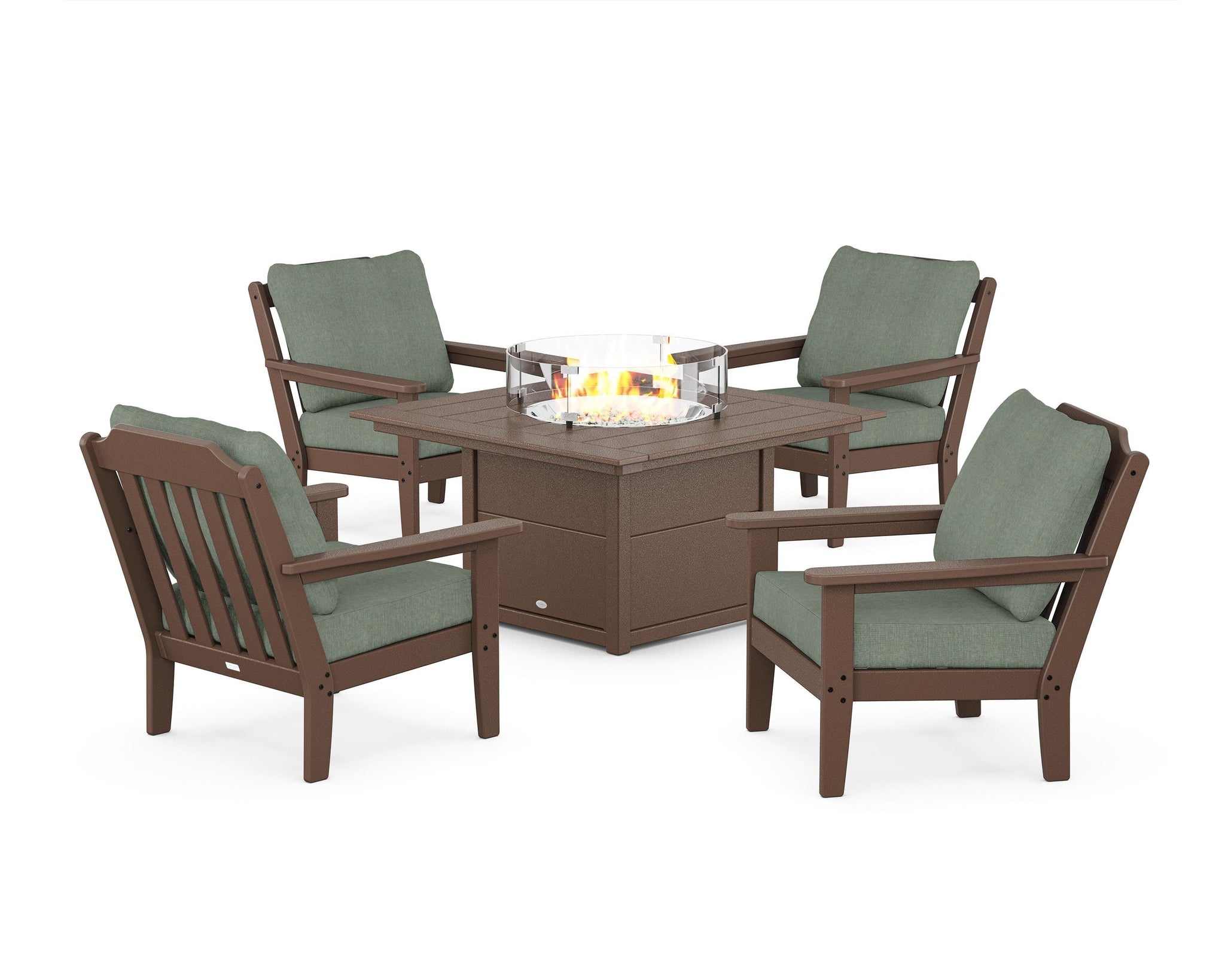 Cottage 5-Piece Deep Seating Set with Fire Pit Table