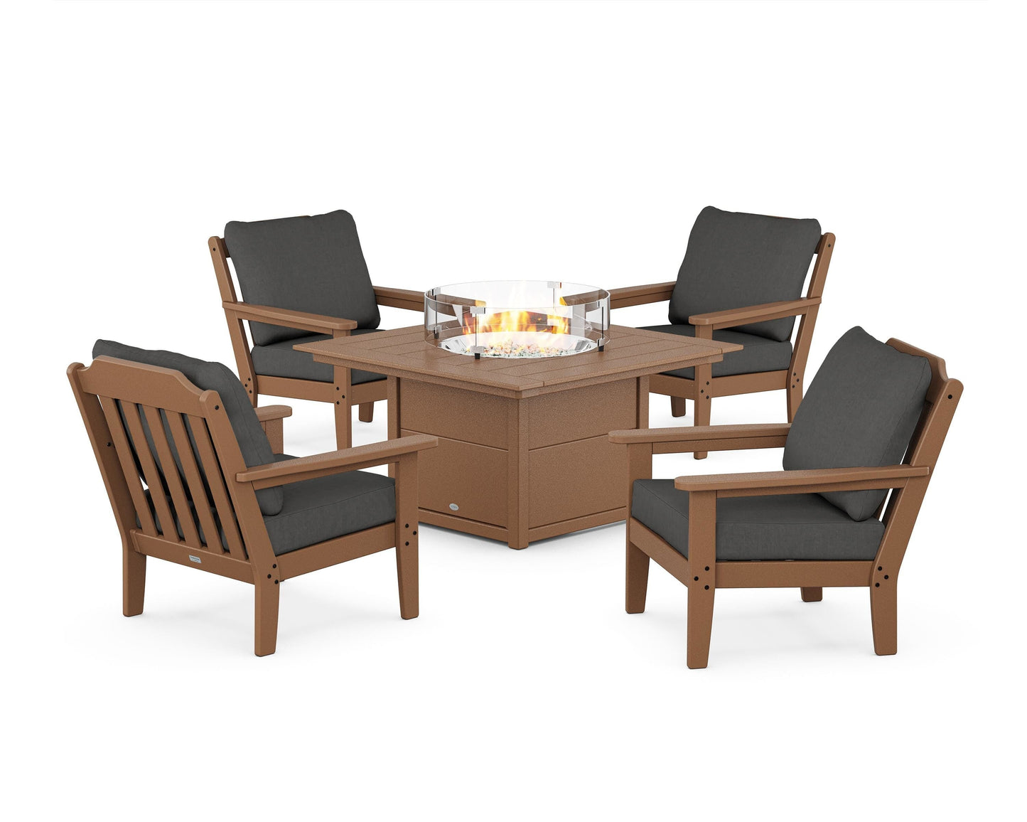 Cottage 5-Piece Deep Seating Set with Fire Pit Table
