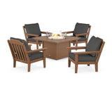 Cottage 5-Piece Deep Seating Set with Fire Pit Table