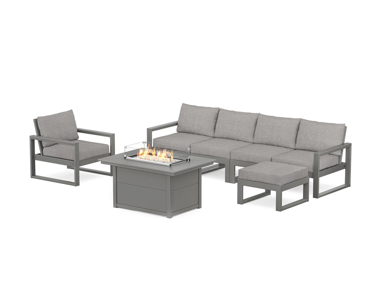 EDGE Sectional Lounge and Fire Pit Set