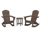 Nautical 3-Piece Adirondack Rocking Chair Set