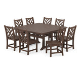 Chippendale 9-Piece Nautical Trestle Dining Set