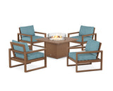 EDGE Sectional 5-Piece Deep Seating Set with Fire Pit Table