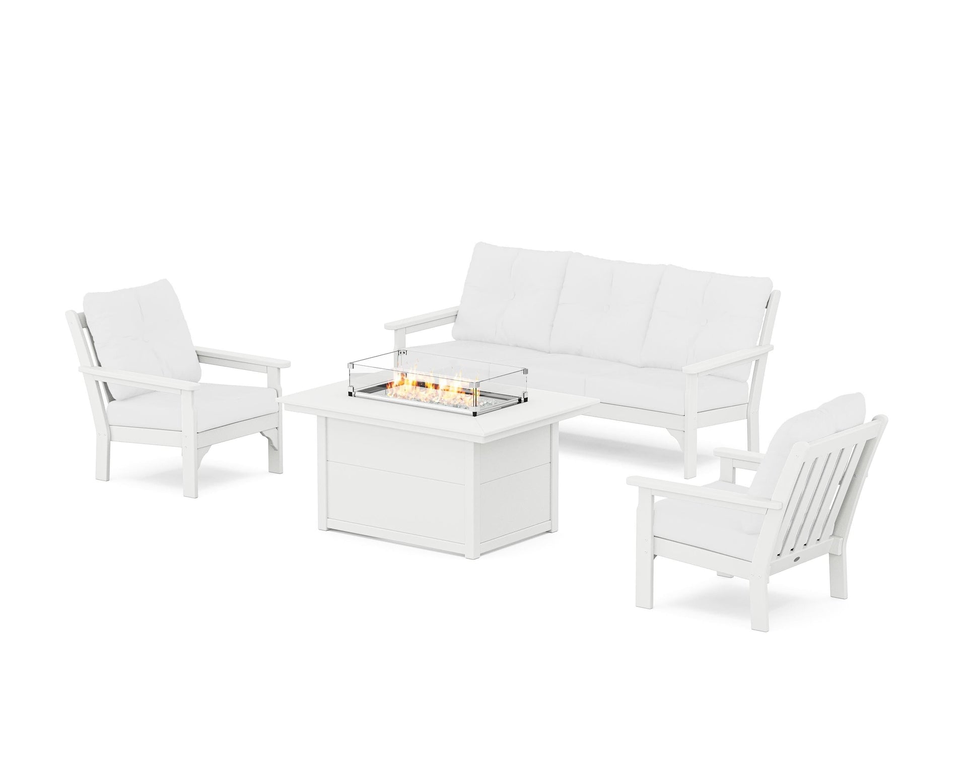 Vineyard Deep Seating Fire Pit Table Set