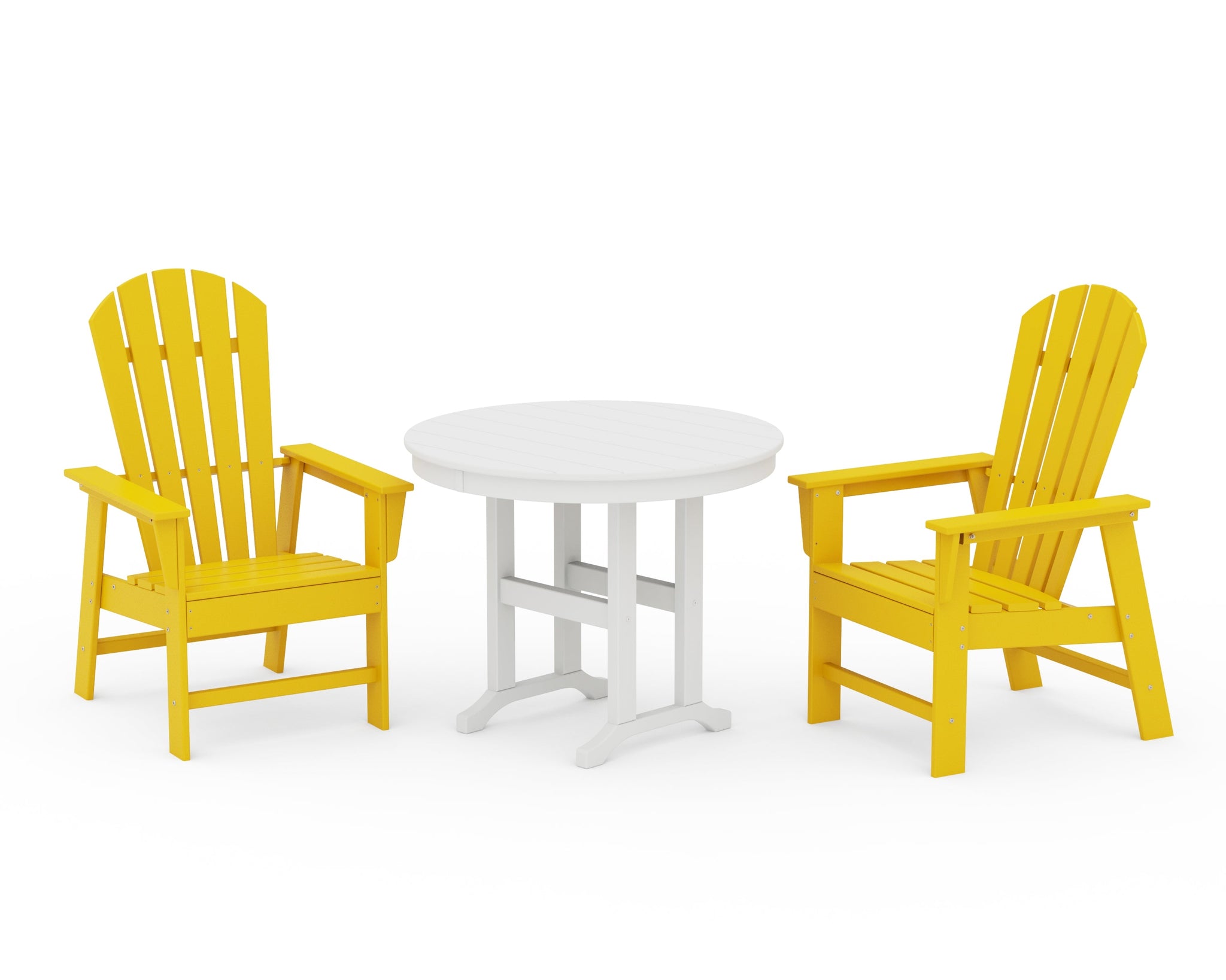 South Beach 3-Piece Round Farmhouse Dining Set