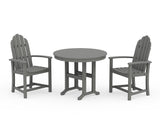 Classic Adirondack 3-Piece Round Dining Set