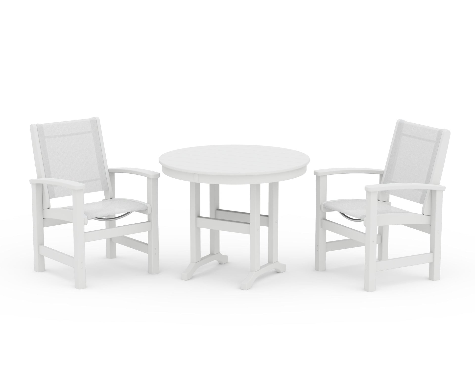 Coastal 3-Piece Round Dining Set