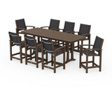 Coastal 9-Piece Counter Set with Trestle Legs