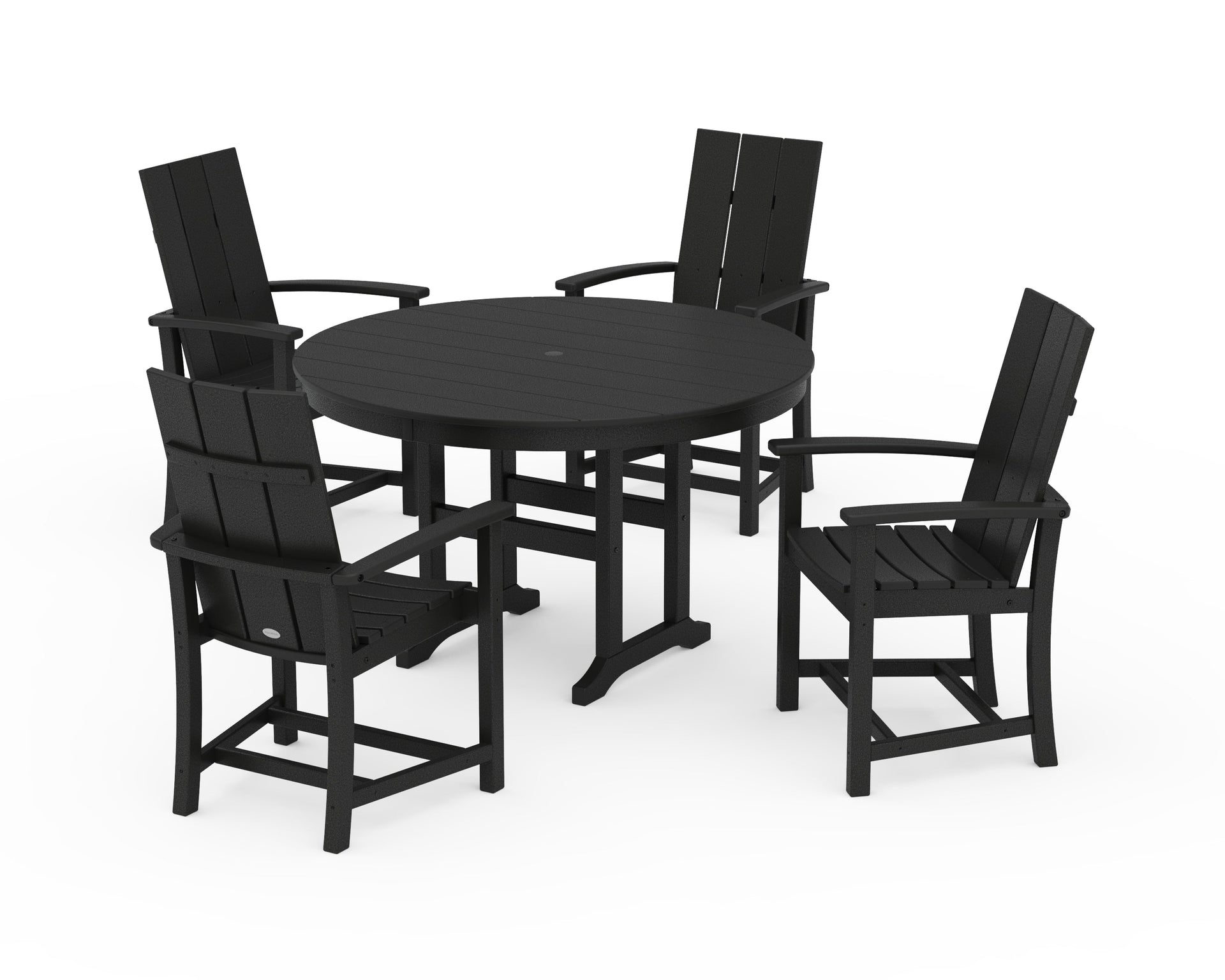 Modern Adirondack 5-Piece Round Farmhouse Dining Set