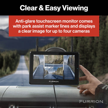 Furrion Vision S+ RV Observation System 5" Monitor Side Cameras Rear Sharkfin Camera New