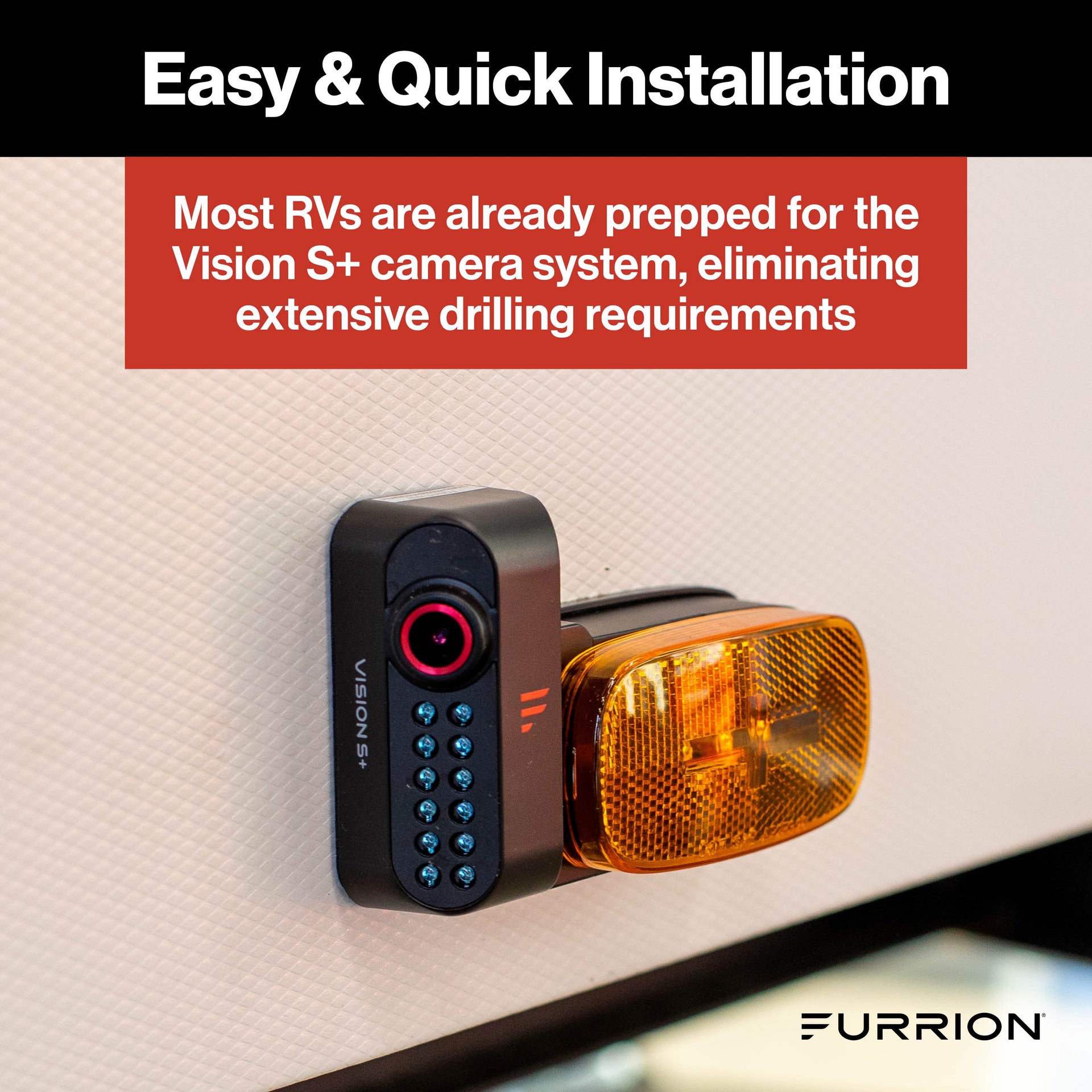 Furrion Vision S+ RV Observation System 5" Monitor Side Cameras Rear Sharkfin Camera New