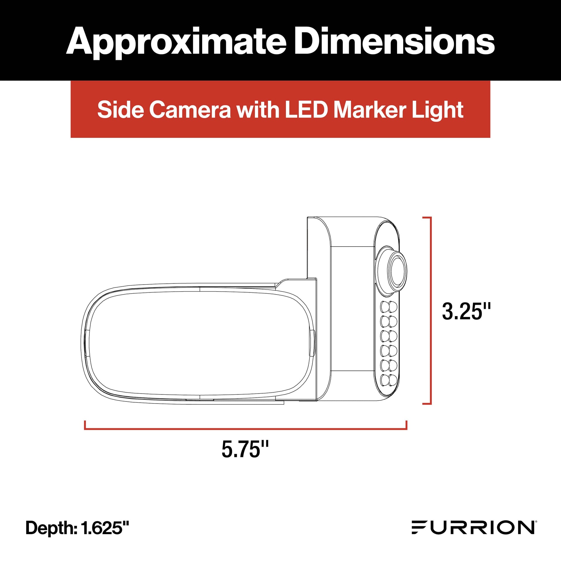 Furrion Vision S+ RV Observation System 5" Monitor Side Cameras Rear Sharkfin Camera New
