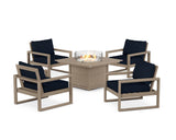 EDGE Sectional 5-Piece Deep Seating Set with Fire Pit Table
