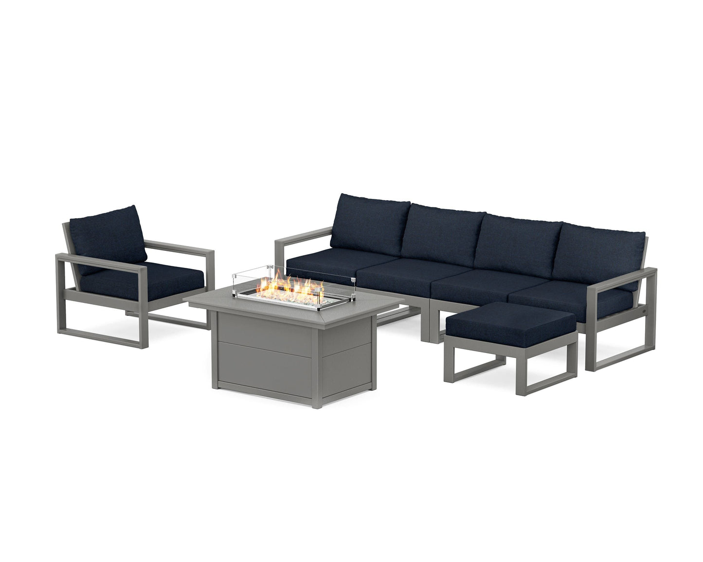 EDGE Sectional Lounge and Fire Pit Set