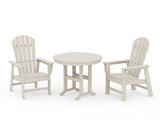 South Beach 3-Piece Round Farmhouse Dining Set