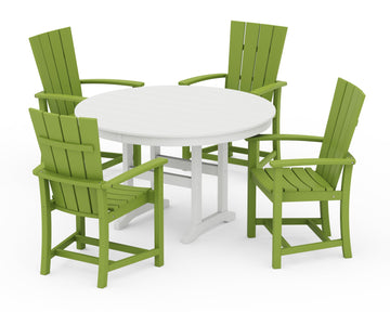Quattro 5-Piece Round Farmhouse Dining Set