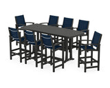 Coastal 9-Piece Bar Set with Trestle Legs