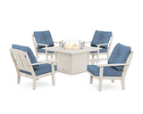 Mission 5-Piece Deep Seating Set with Fire Pit Table