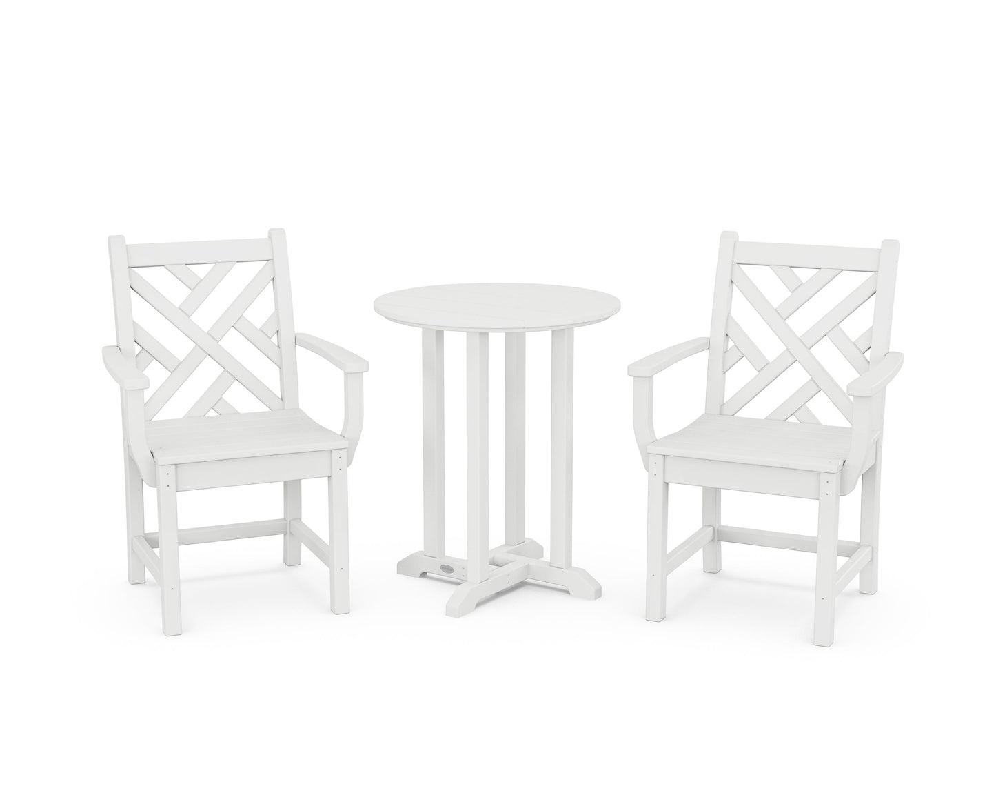 Chippendale 3-Piece Round Bistro Dining Set
