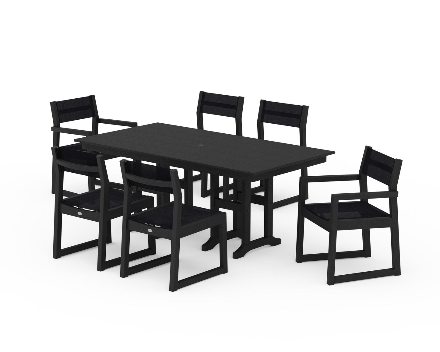 EDGE Sling 7-Piece Farmhouse Dining Set