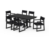 EDGE Sling 7-Piece Farmhouse Dining Set