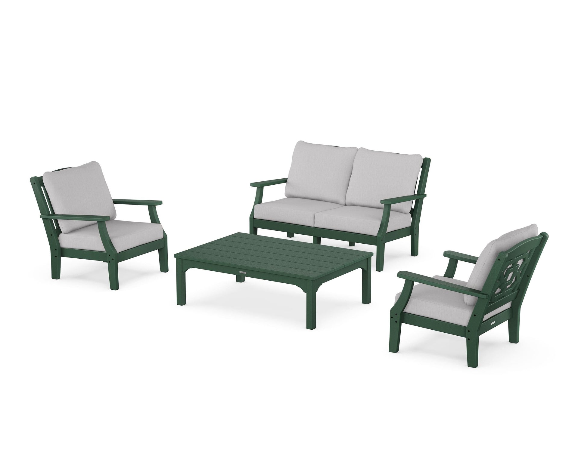 Chinoiserie 4-Piece Deep Seating Set with Loveseat