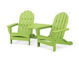 Classic Oversized Adirondacks with Angled Connecting Table
