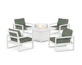 EDGE Sectional 5-Piece Deep Seating Set with Fire Pit Table