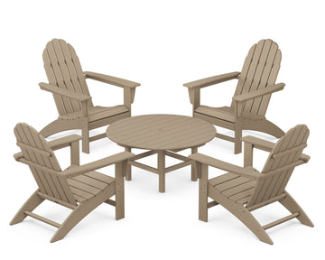 Vineyard 5-Piece Adirondack Chair Conversation Set