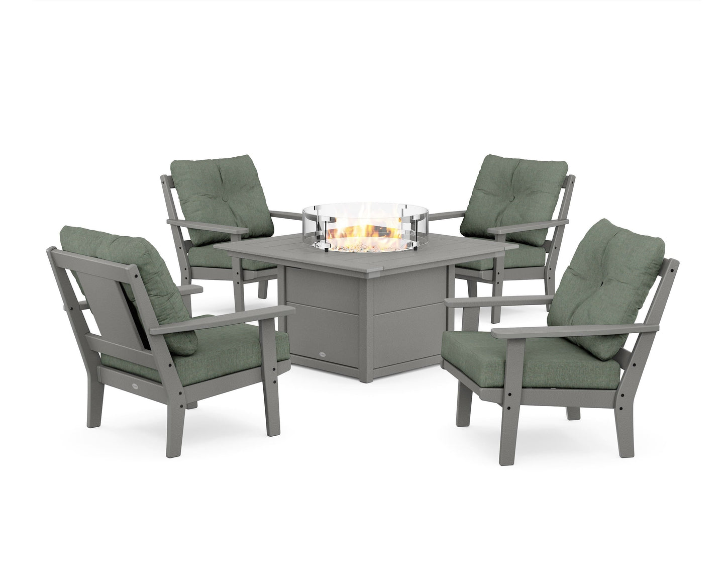 Prairie 5-Piece Deep Seating Set with Fire Pit Table