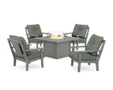 Prairie 5-Piece Deep Seating Set with Fire Pit Table