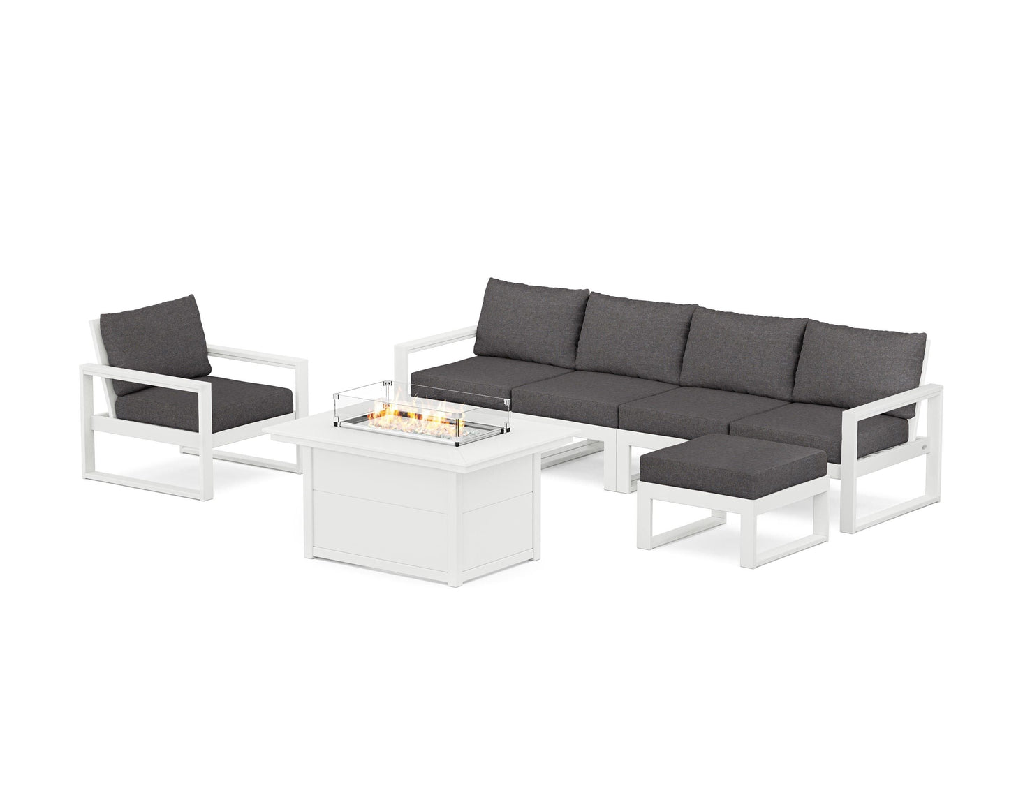 EDGE Sectional Lounge and Fire Pit Set