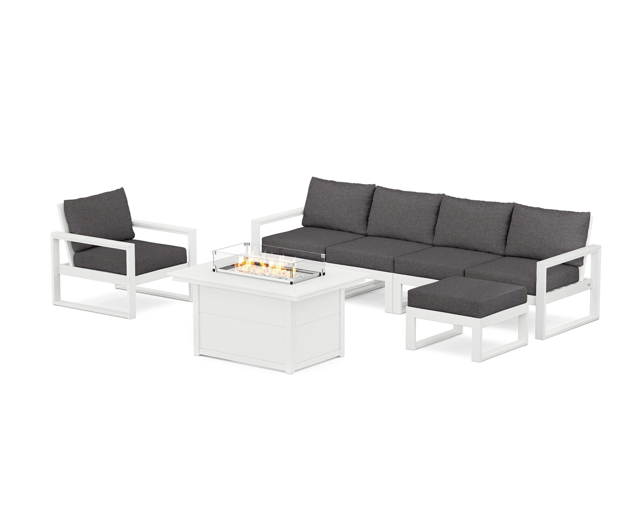 EDGE Sectional Lounge and Fire Pit Set