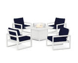 EDGE Sectional 5-Piece Deep Seating Set with Fire Pit Table