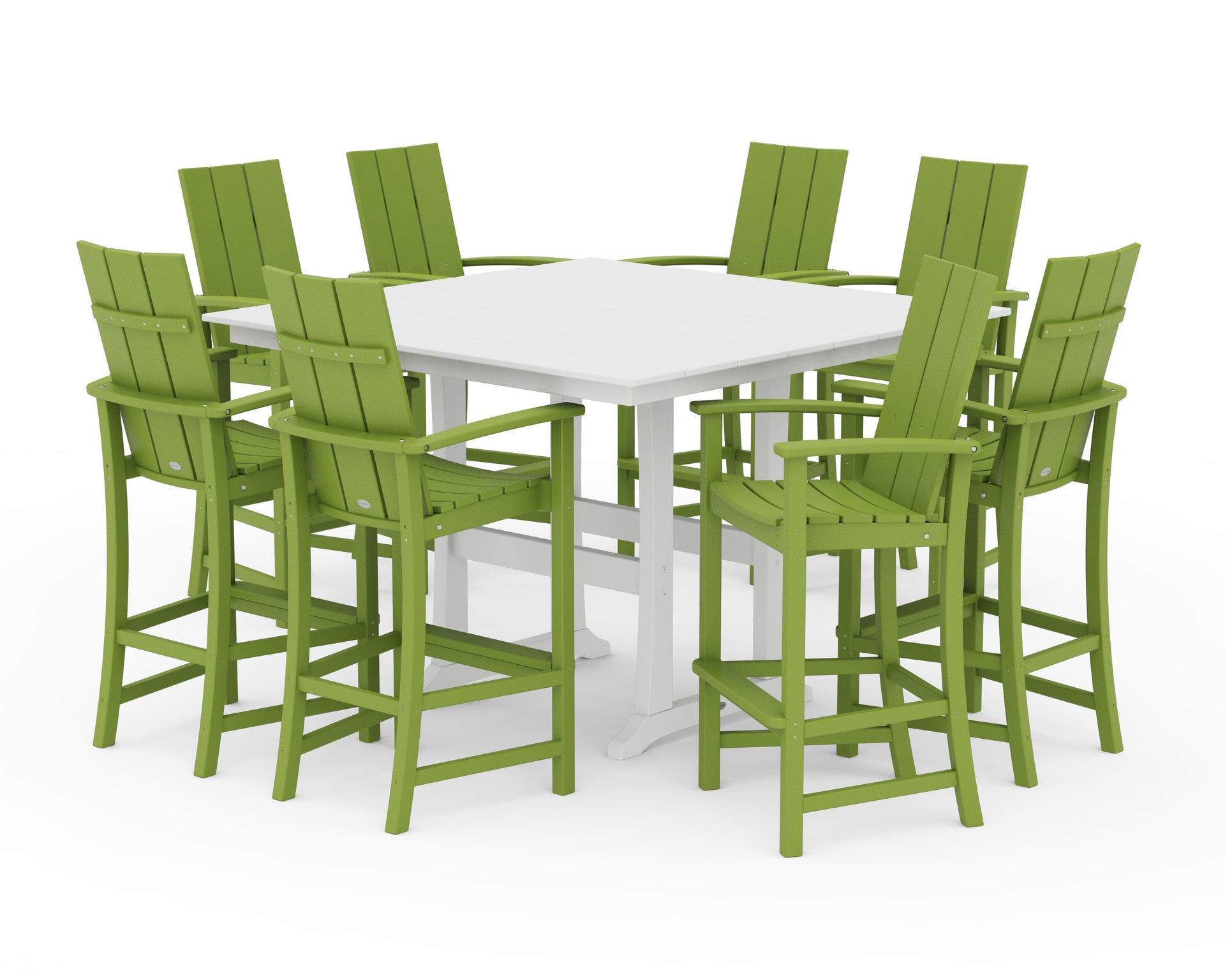 Modern Adirondack 9-Piece Farmhouse Trestle Bar Set