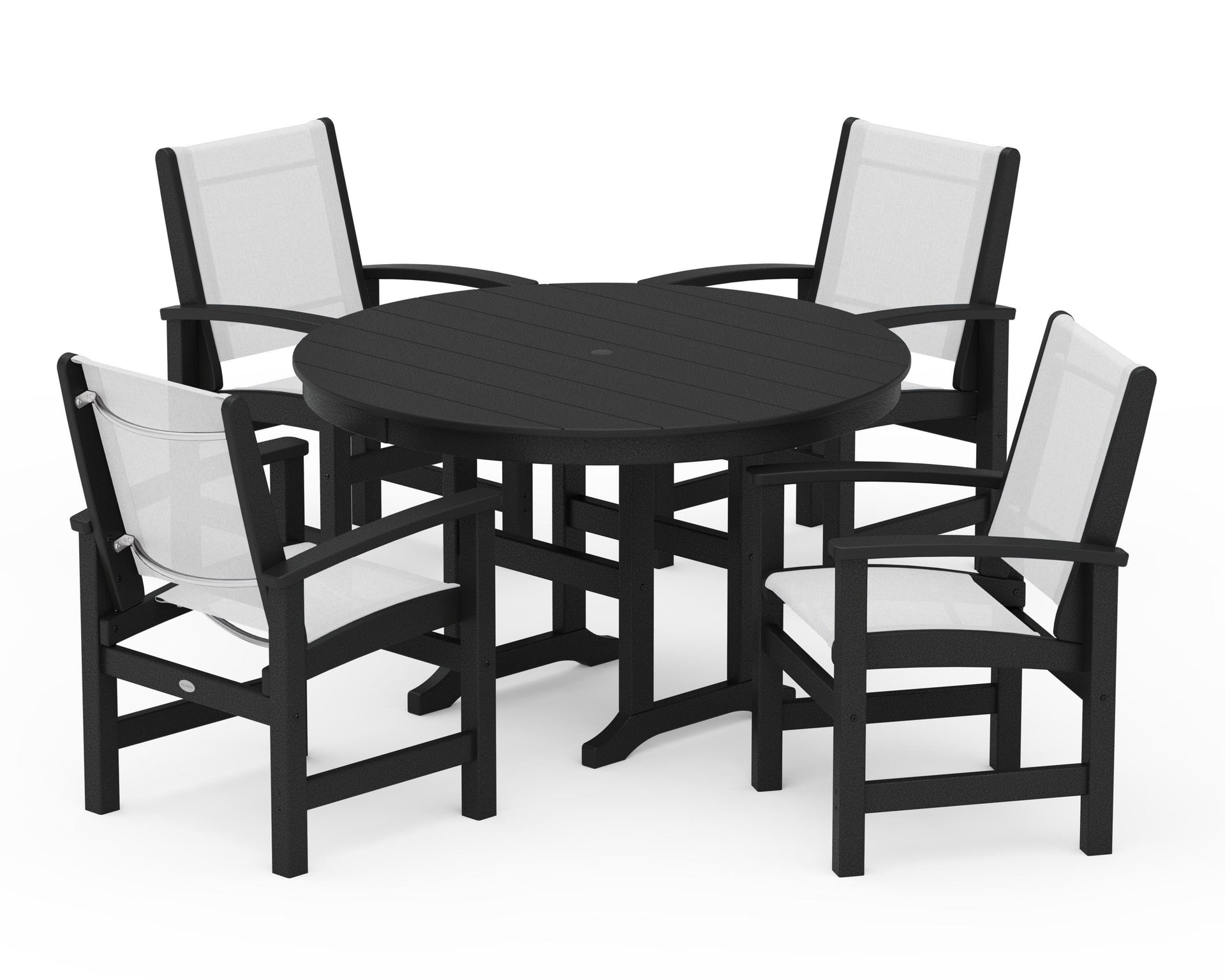 Coastal 5-Piece Round Farmhouse Dining Set