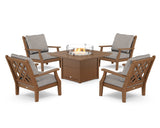 Wovendale 5-Piece Deep Seating Set with Fire Pit Table