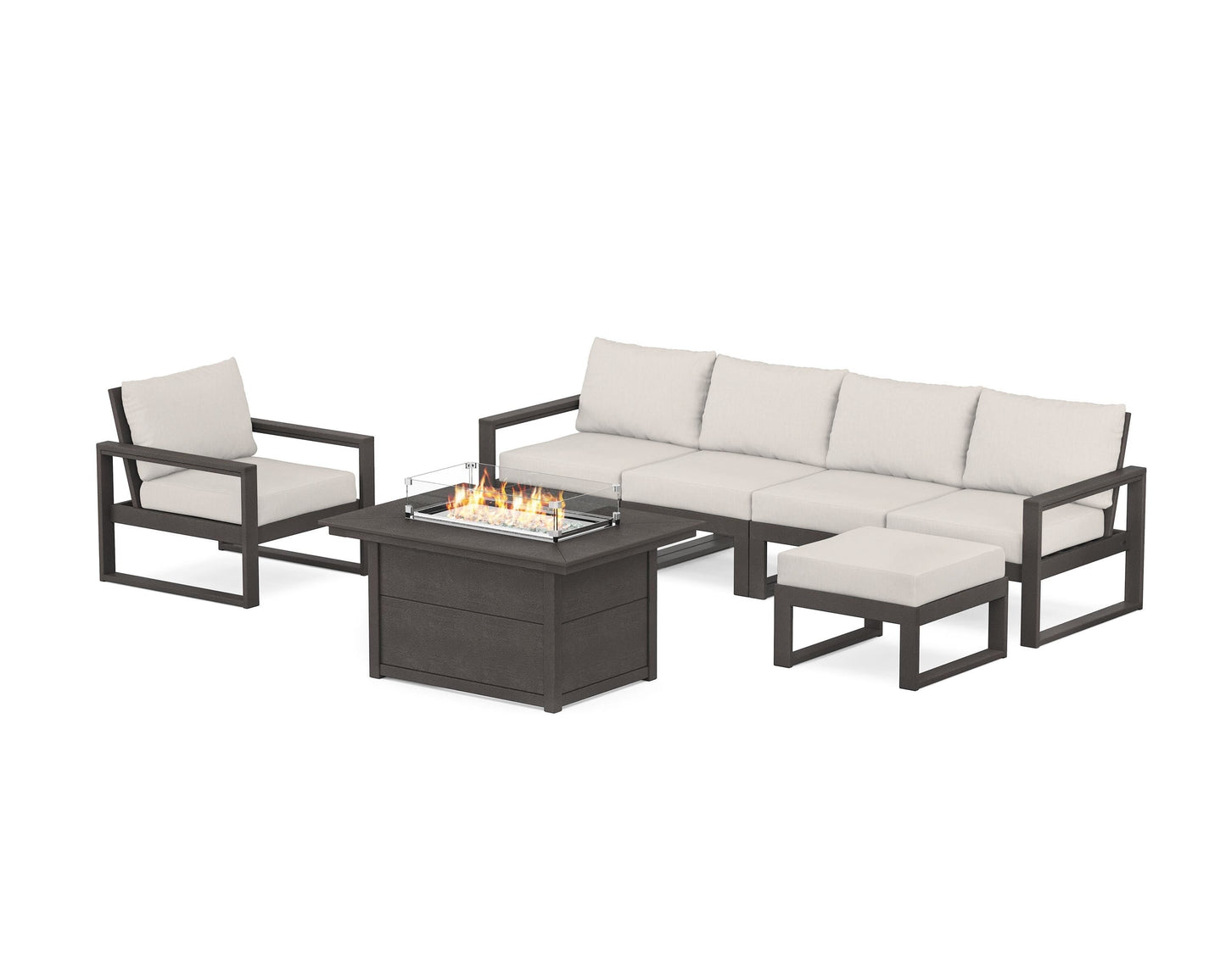 EDGE Sectional Lounge and Fire Pit Set