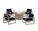 EDGE Sectional 5-Piece Deep Seating Set with Fire Pit Table