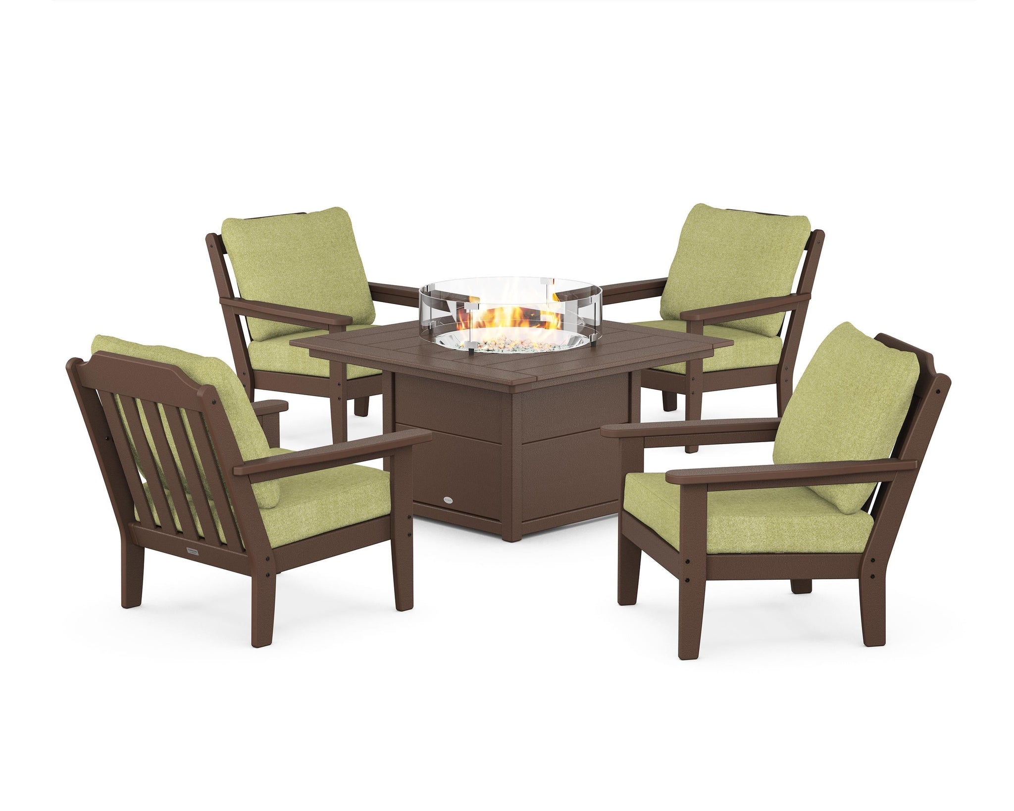 Cottage 5-Piece Deep Seating Set with Fire Pit Table