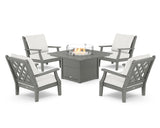 Wovendale 5-Piece Deep Seating Set with Fire Pit Table