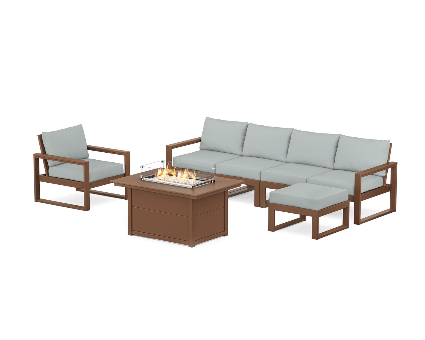 EDGE Sectional Lounge and Fire Pit Set