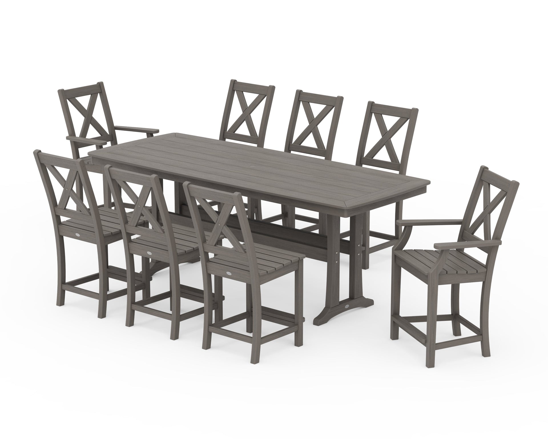 Braxton 9-Piece Counter Set with Trestle Legs