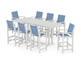 Coastal 9-Piece Bar Set with Trestle Legs