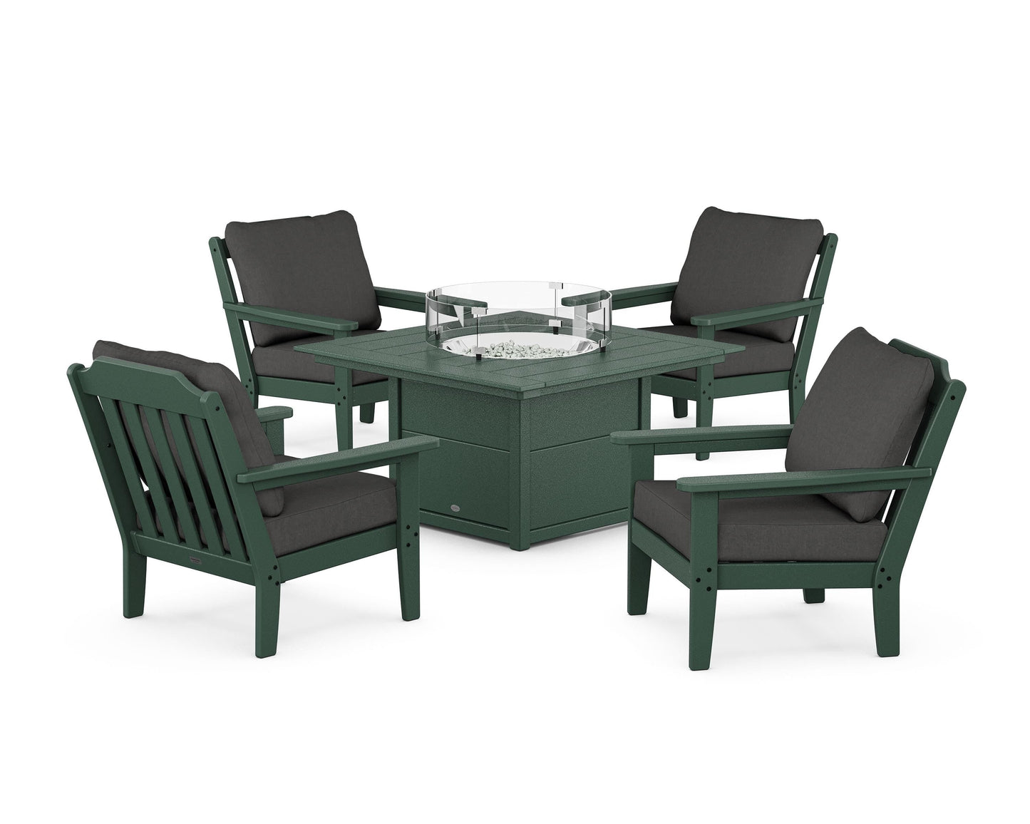 Cottage 5-Piece Deep Seating Set with Fire Pit Table