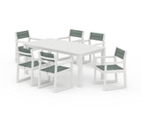 EDGE Sling Arm Chair 7-Piece Parsons Dining Set